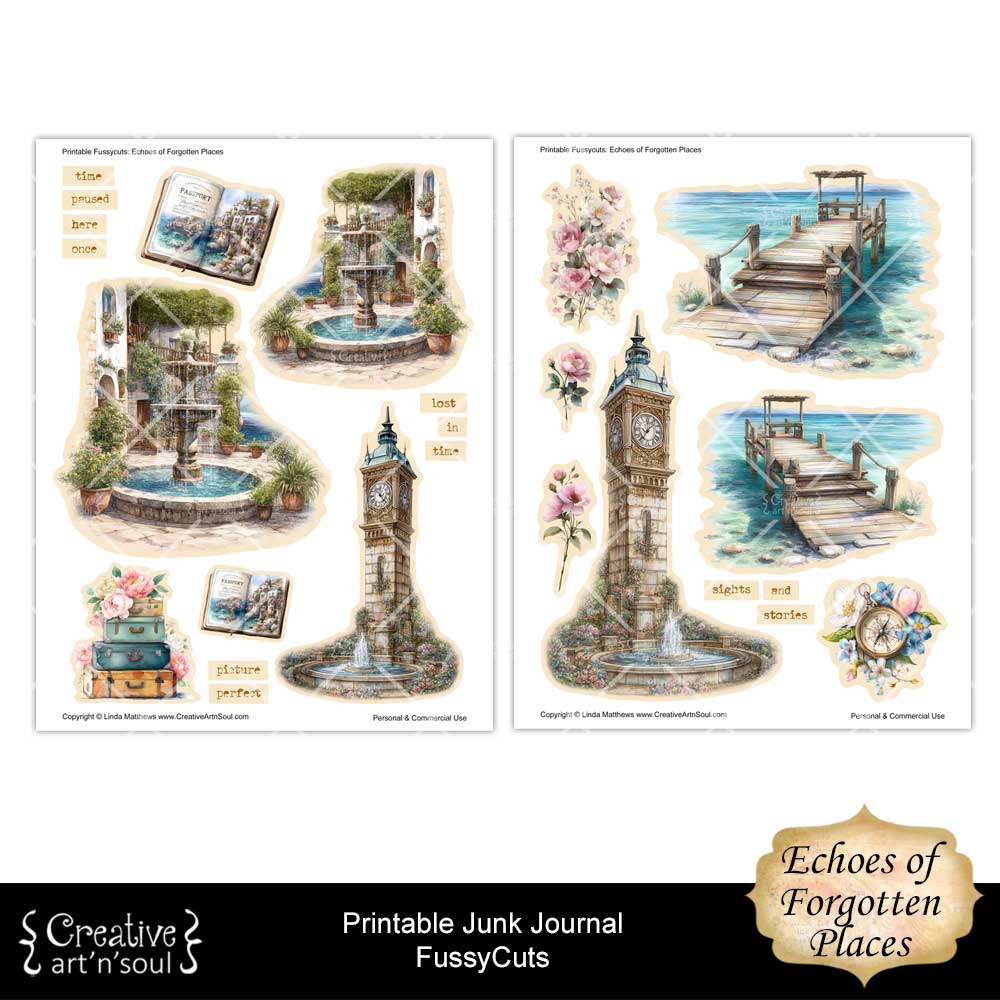Printable Junk Journal Fussycuts and Stickers Printable Junk Journal Fussycuts and Stickers
