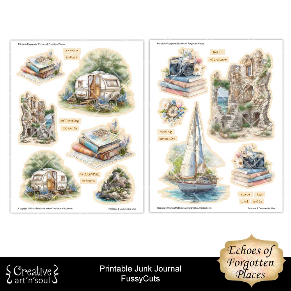 Printable Junk Journal Fussycuts and Stickers Printable Junk Journal Fussycuts and Stickers