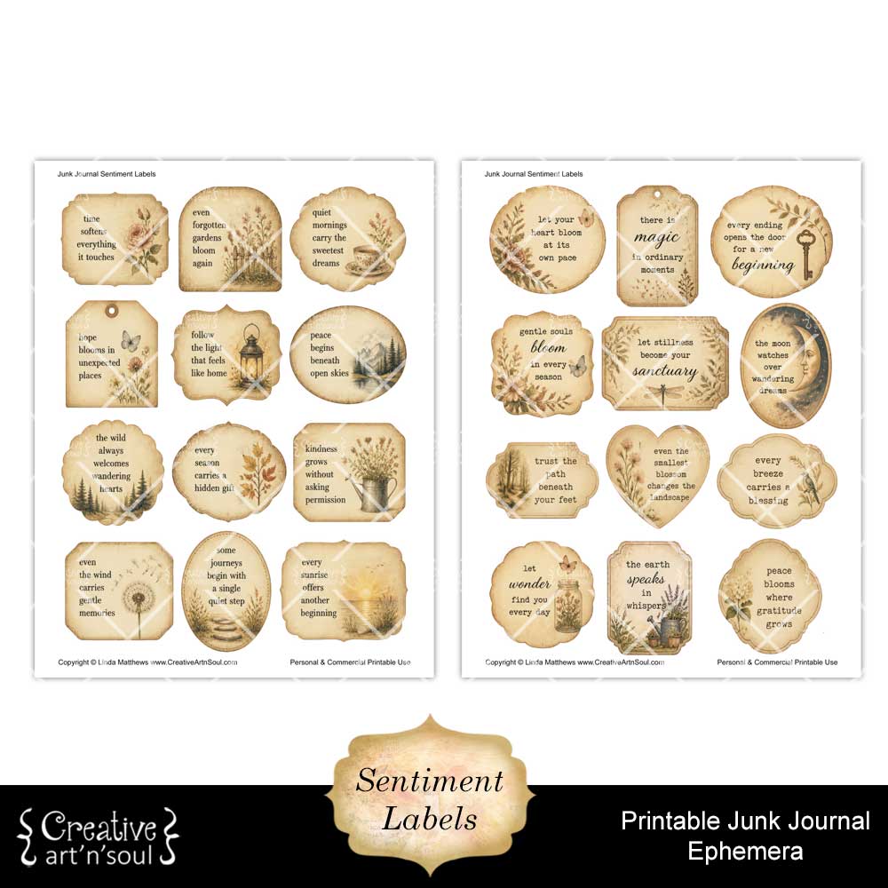 Printable Junk Journal Vintage Ephemera Collection Printable Junk Journal Vintage Ephemera Collection