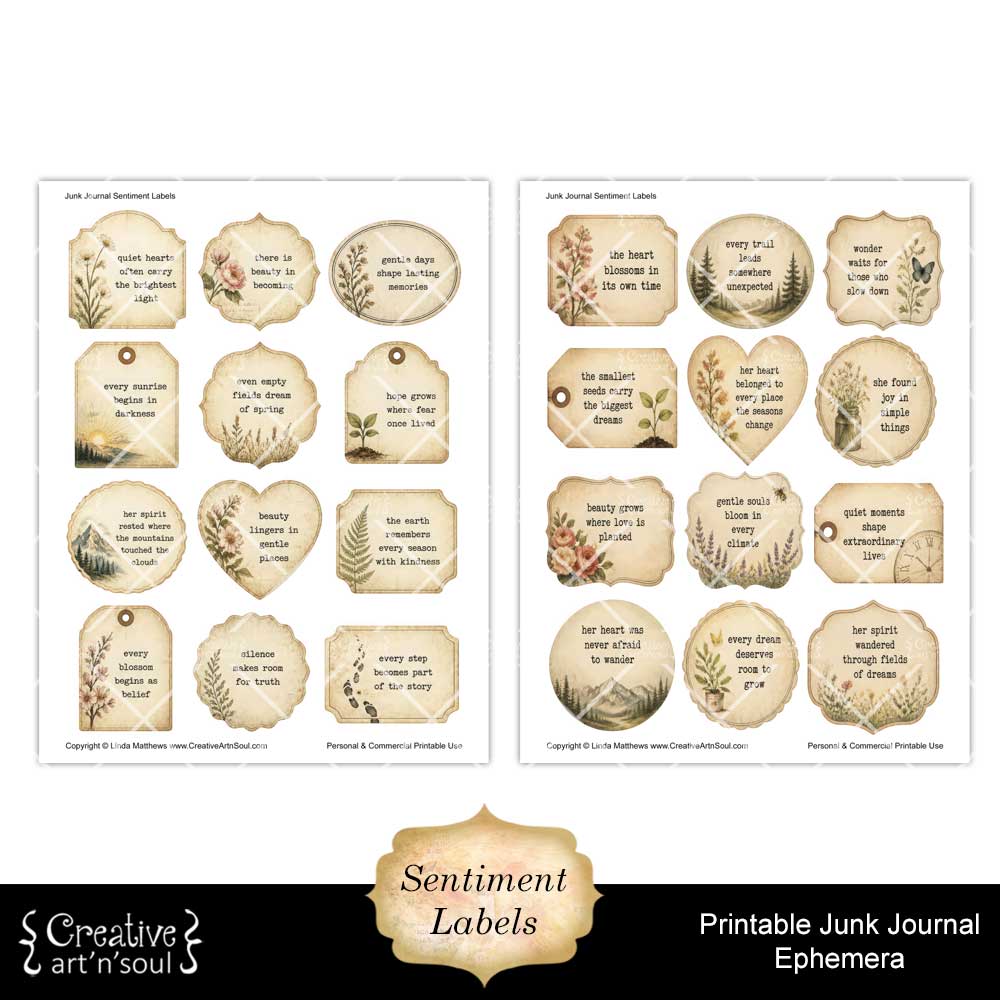 Printable Junk Journal Vintage Ephemera Collection Printable Junk Journal Vintage Ephemera Collection