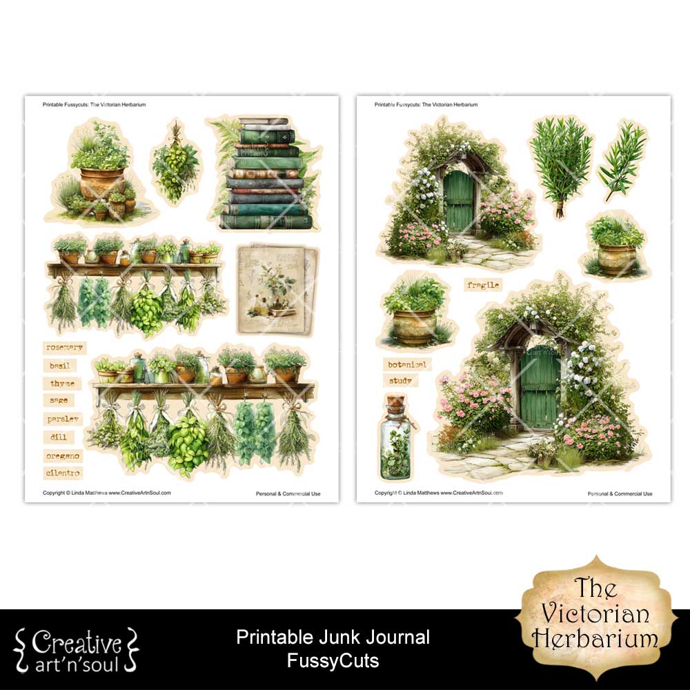 Printable Junk Journal Fussycuts and Stickers Printable Junk Journal Fussycuts and Stickers