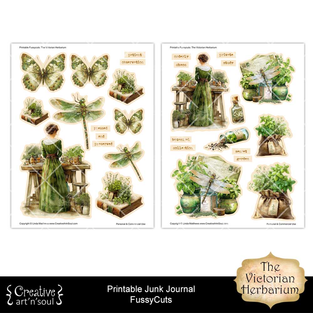Printable Junk Journal Fussycuts and Stickers Printable Junk Journal Fussycuts and Stickers