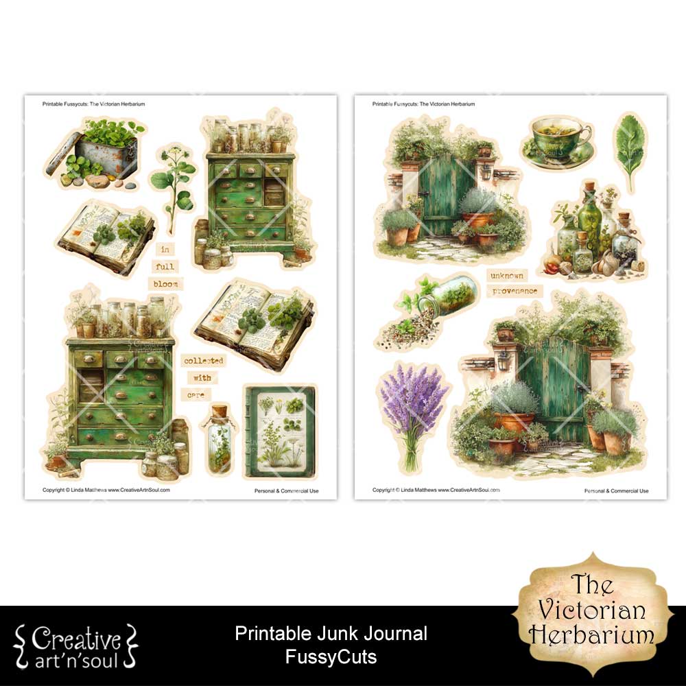Printable Junk Journal Fussycuts and Stickers Printable Junk Journal Fussycuts and Stickers