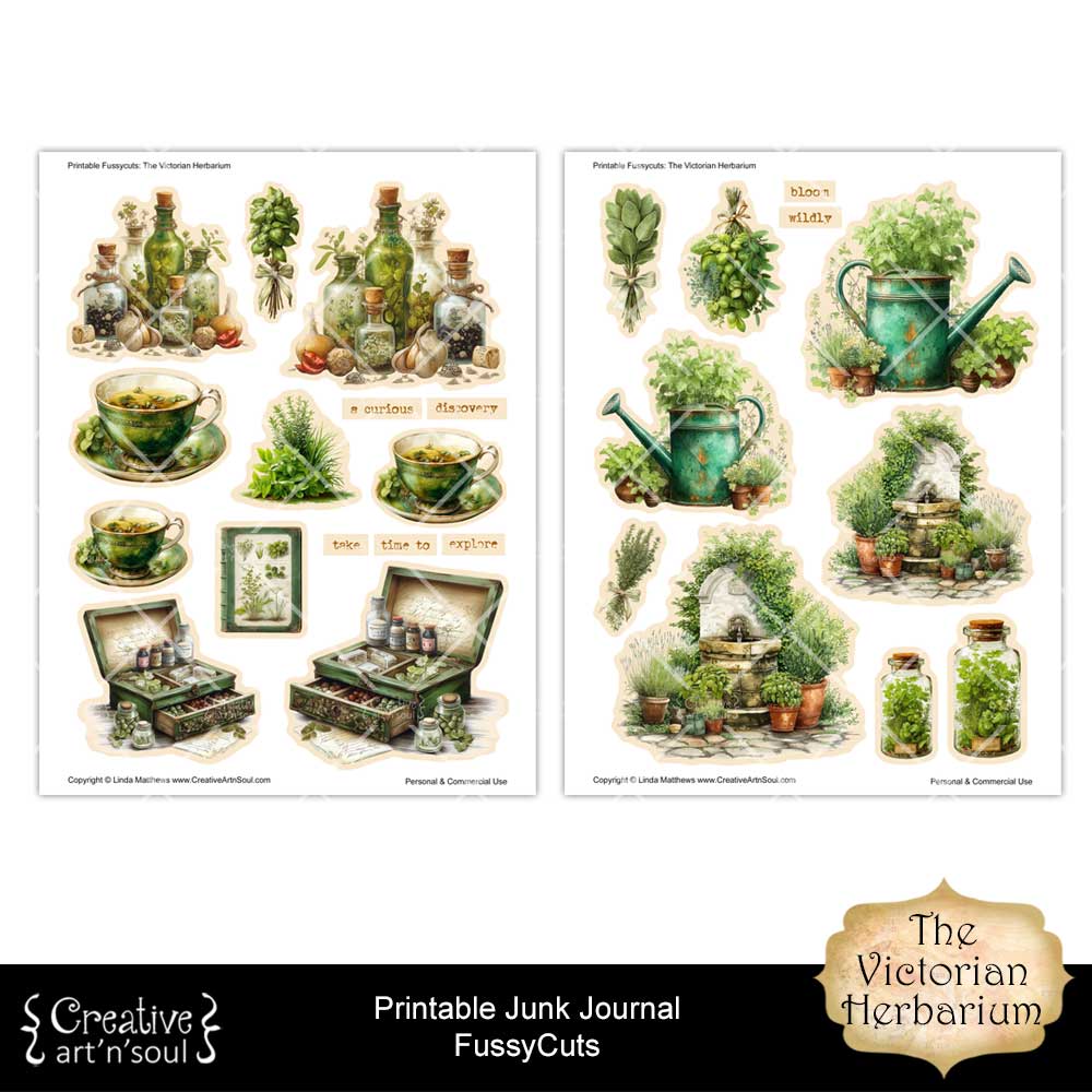 Printable Junk Journal Fussycuts and Stickers Printable Junk Journal Fussycuts and Stickers