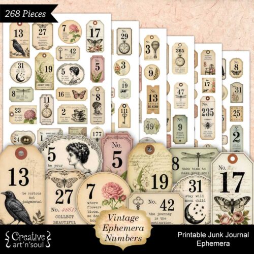 Printable Junk Journal Vintage Ephemera Collection