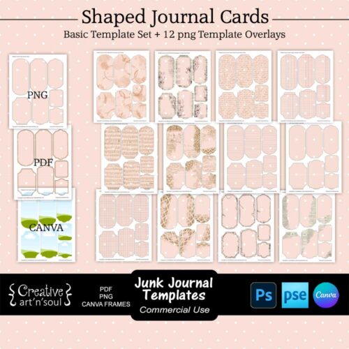 Printable Junk Journal Card Templates Bundle