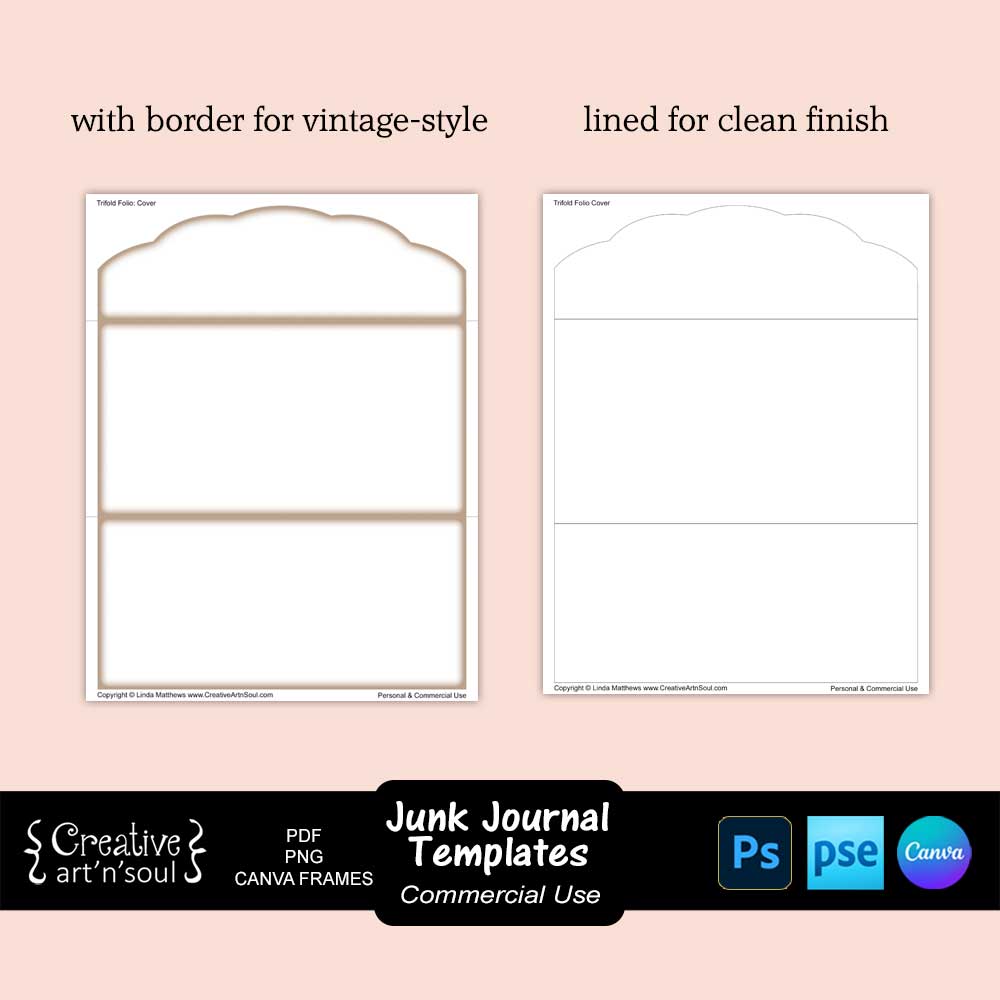 Printable Junk Journal Folio Template Printable Junk Journal Folio Template