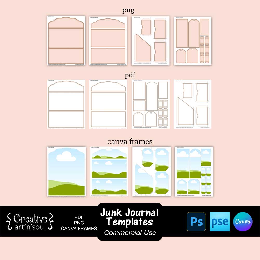 Printable Junk Journal Folio Template Printable Junk Journal Folio Template