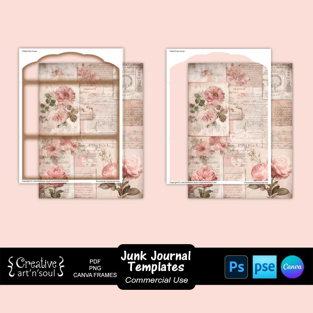 Printable Junk Journal Folio Template Printable Junk Journal Folio Template