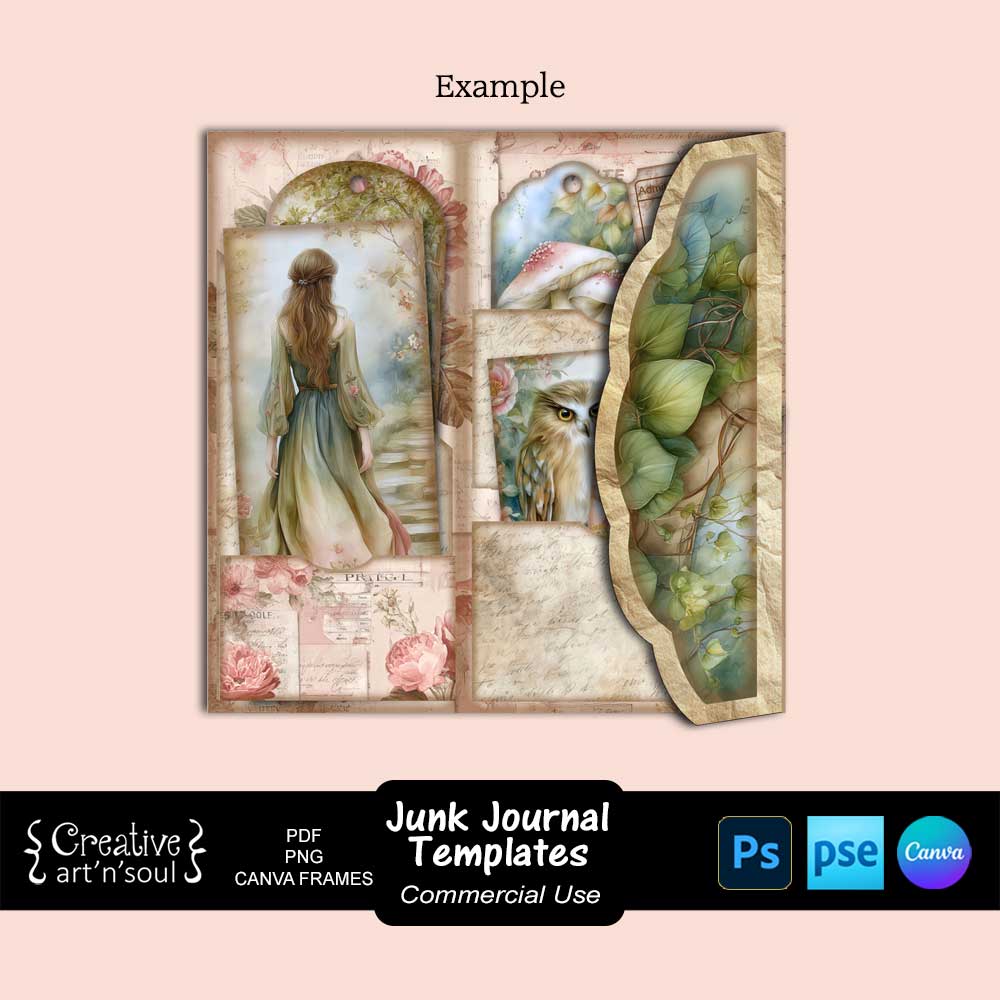 Printable Junk Journal Folio Template Printable Junk Journal Folio Template
