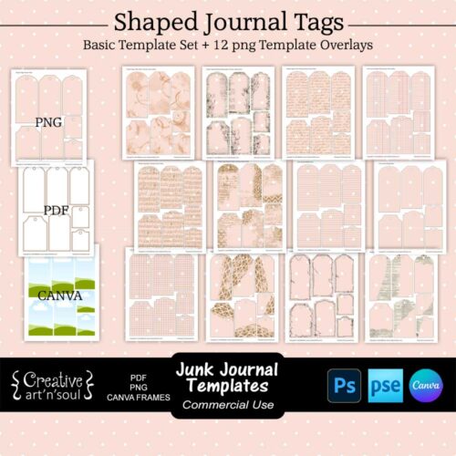 Printable Junk Journal Tag Templates Bundle