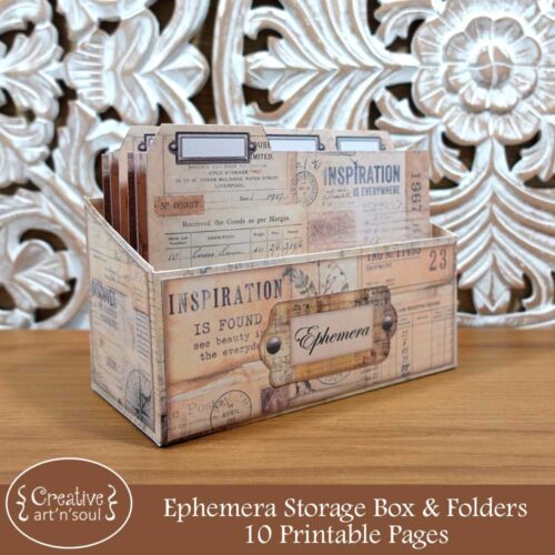 Printable Ephemera Storage Box, The Enchanted Journal