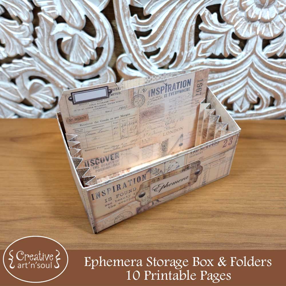 Printable Ephemera Storage Box, The Enchanted Journal Printable Ephemera Storage Box, The Enchanted Journal