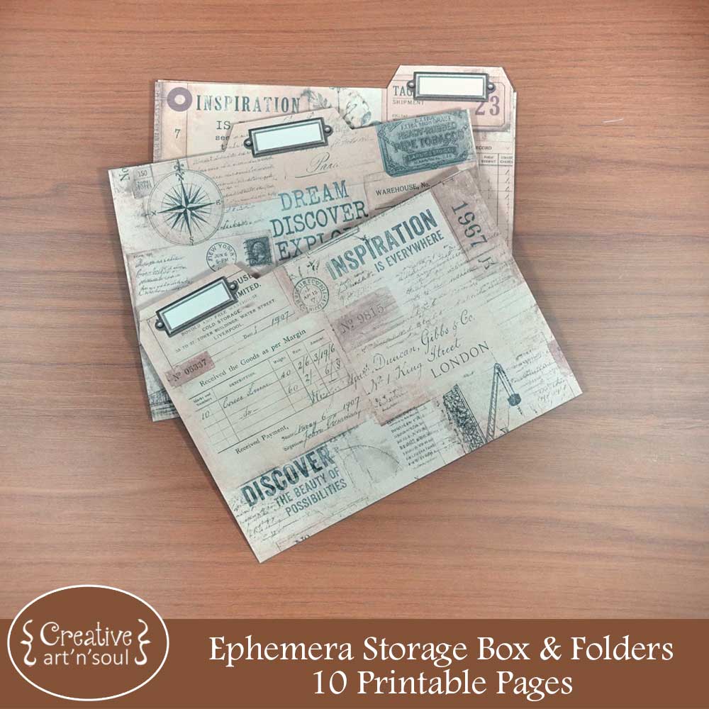 Printable Ephemera Storage Box, The Enchanted Journal Printable Ephemera Storage Box, The Enchanted Journal