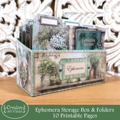 Printable Ephemera Storage Box, The Victorian Herbarium