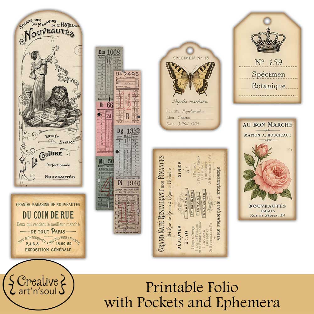 Printable Junk Journal Folio and Ephemera Printable Junk Journal Folio and Ephemera
