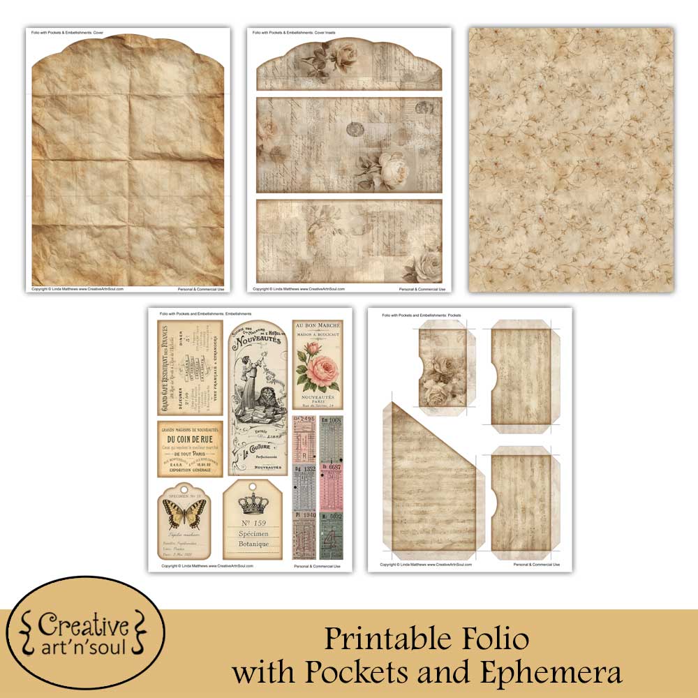 Printable Junk Journal Folio and Ephemera Printable Junk Journal Folio and Ephemera