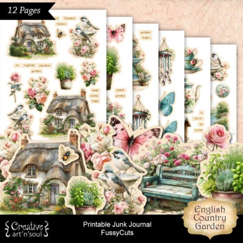 Printable Junk Journal Fussycuts and Stickers