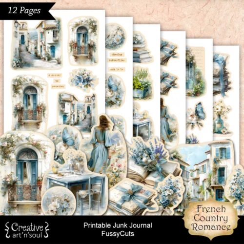 Printable Junk Journal Fussycuts and Stickers