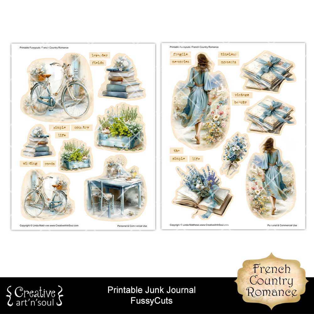 Printable Junk Journal Fussycuts and Stickers Printable Junk Journal Fussycuts and Stickers