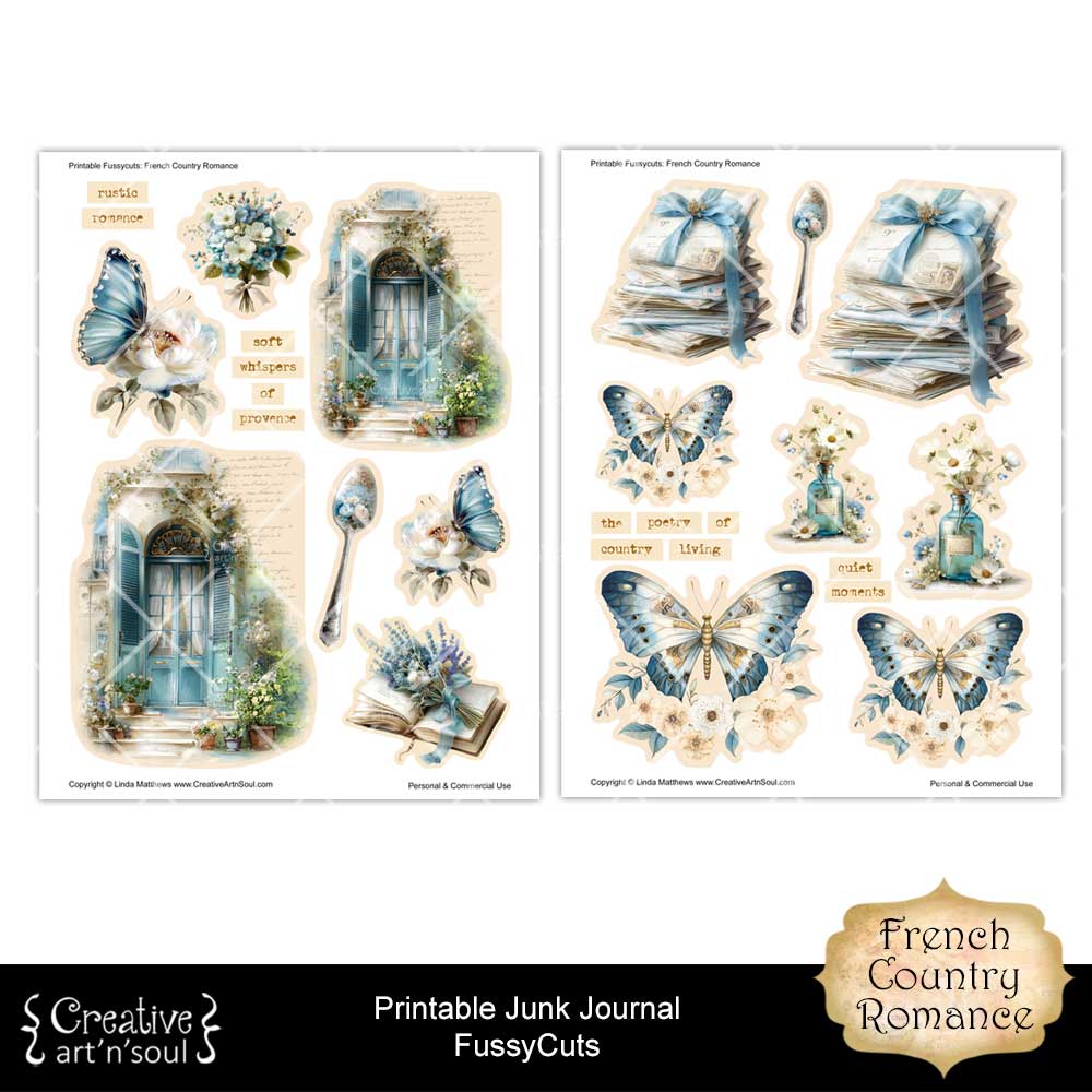 Printable Junk Journal Fussycuts and Stickers Printable Junk Journal Fussycuts and Stickers