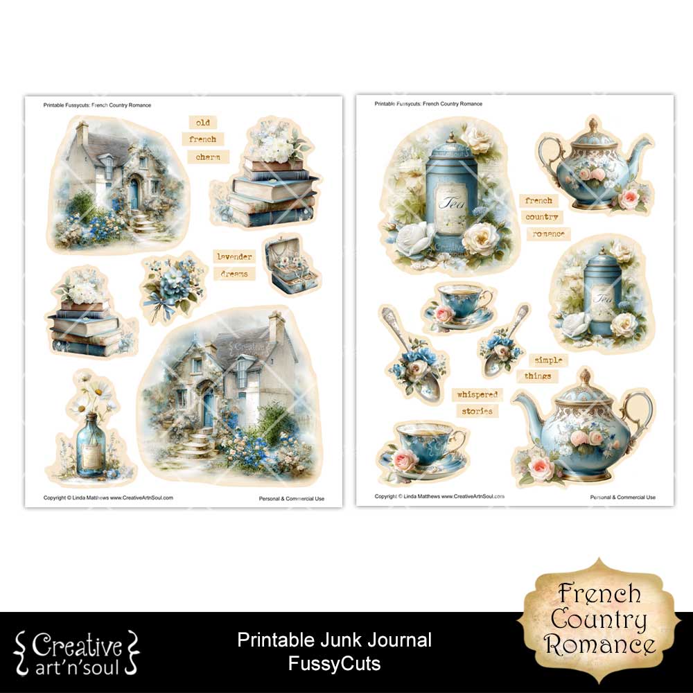 Printable Junk Journal Fussycuts and Stickers Printable Junk Journal Fussycuts and Stickers