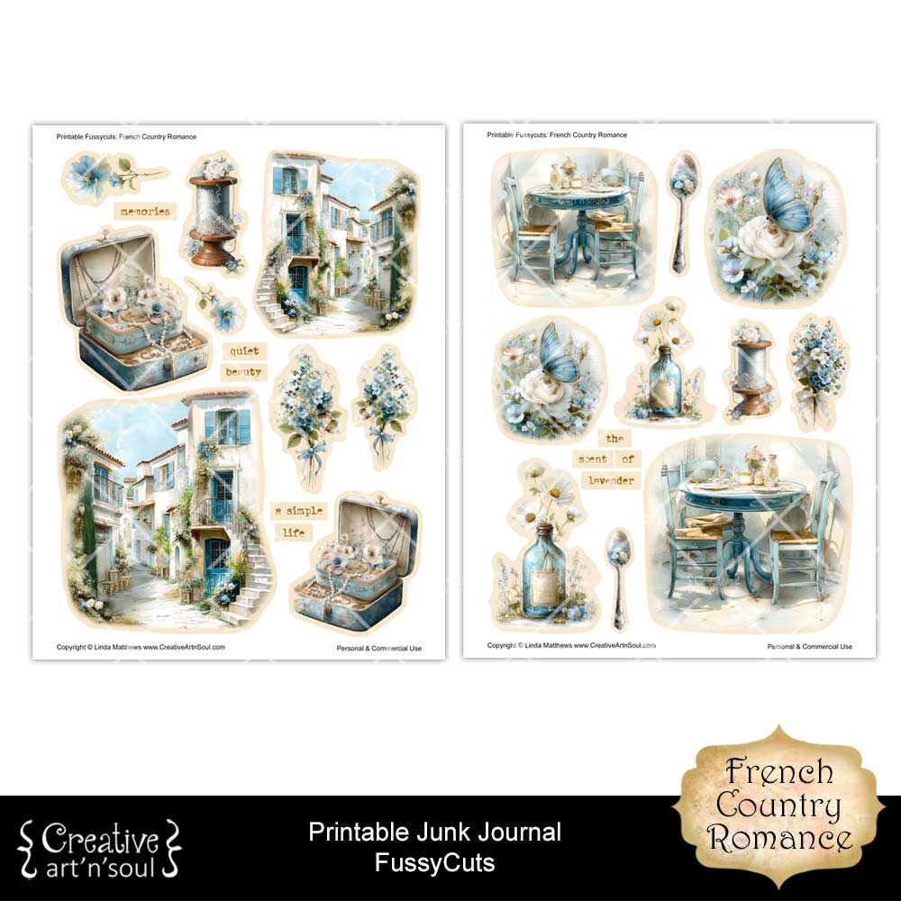 Printable Junk Journal Fussycuts and Stickers Printable Junk Journal Fussycuts and Stickers
