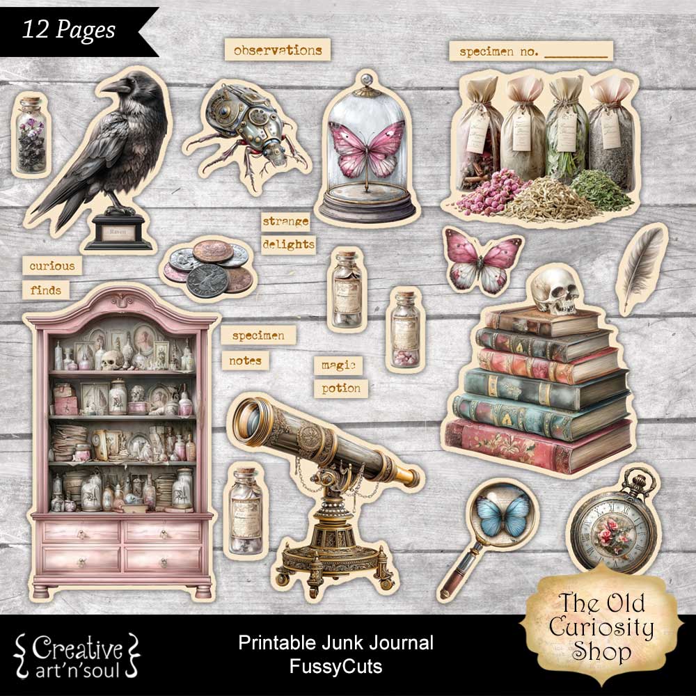 Printable Junk Journal Fussycuts and Stickers Printable Junk Journal Fussycuts and Stickers