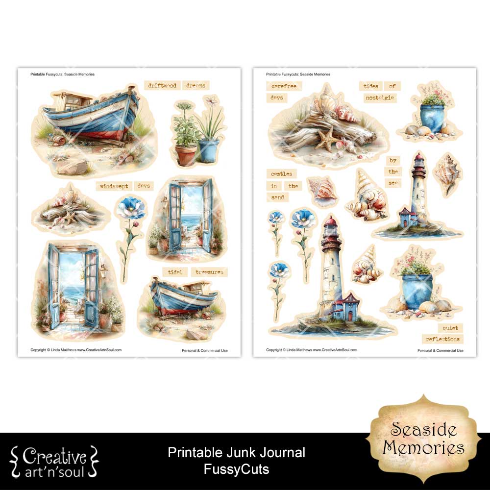 Printable Junk Journal Fussycuts and Stickers Printable Junk Journal Fussycuts and Stickers