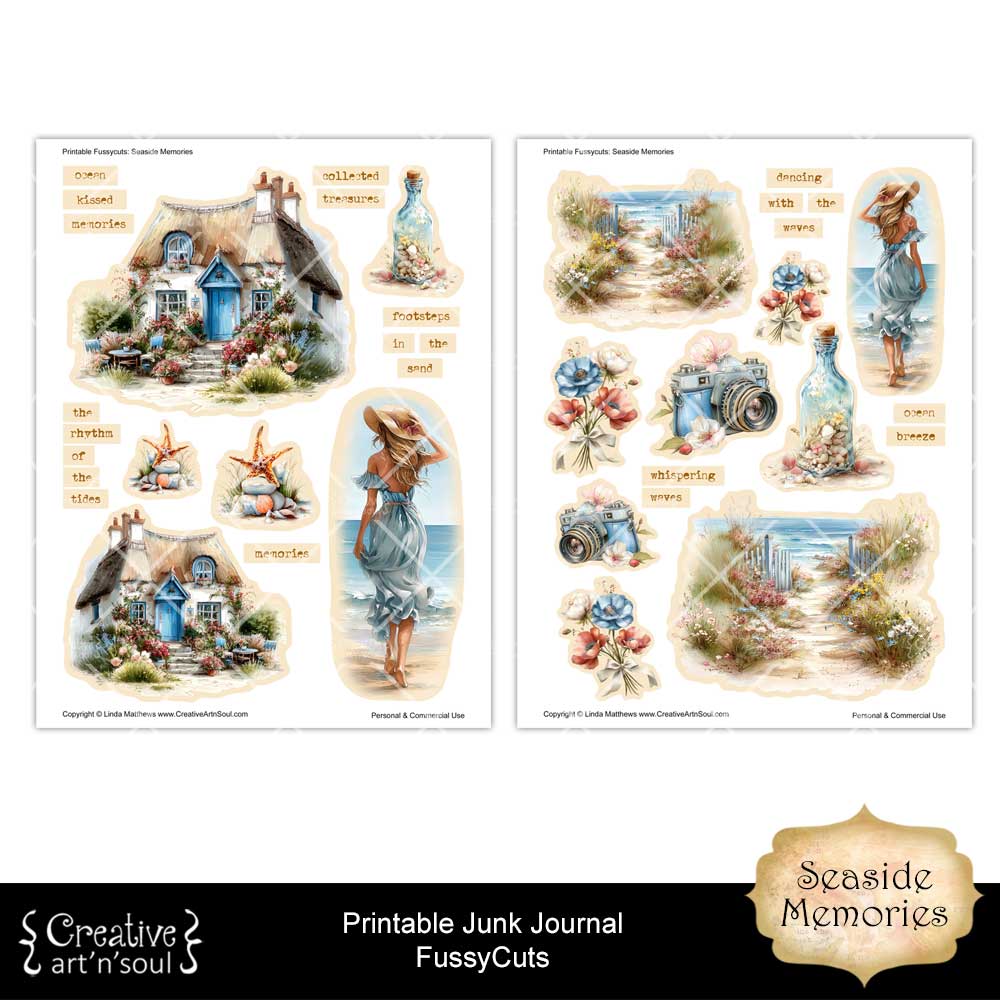Printable Junk Journal Fussycuts and Stickers Printable Junk Journal Fussycuts and Stickers