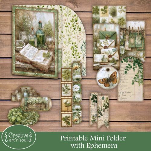 Printable Junk Journal Folio and Ephemera