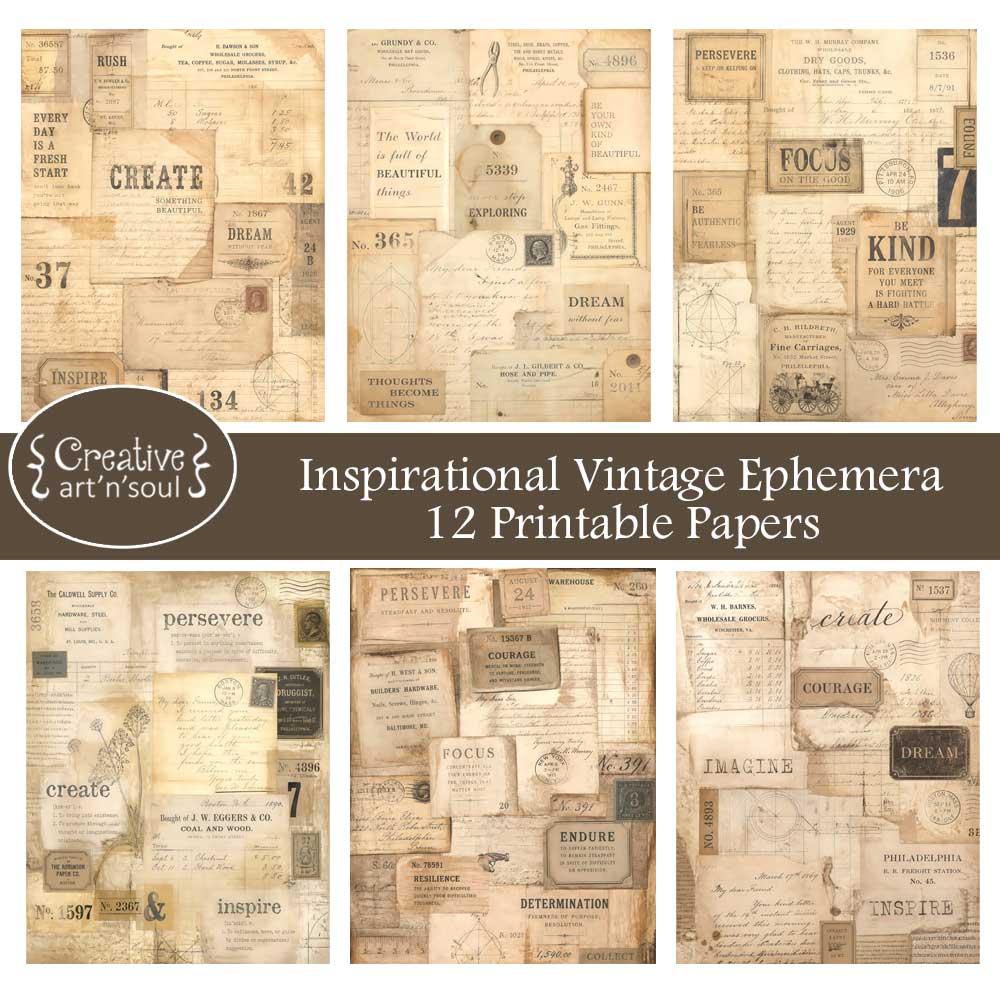 Printable Junk Journal Papers Printable Junk Journal Papers