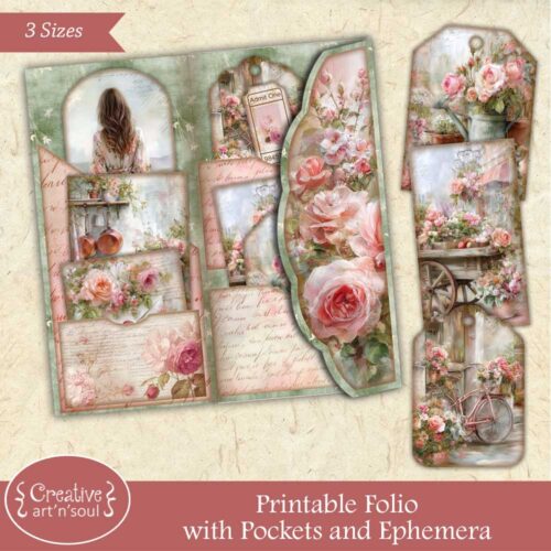 Printable Junk Journal Folio and Ephemera