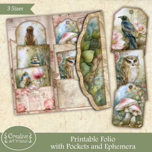 Printable Junk Journal Folio and Ephemera