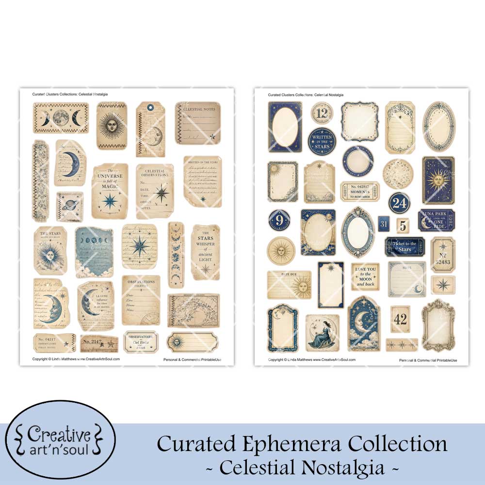 Printable Junk Journal Cluster Embellishments Printable Junk Journal Cluster Embellishments
