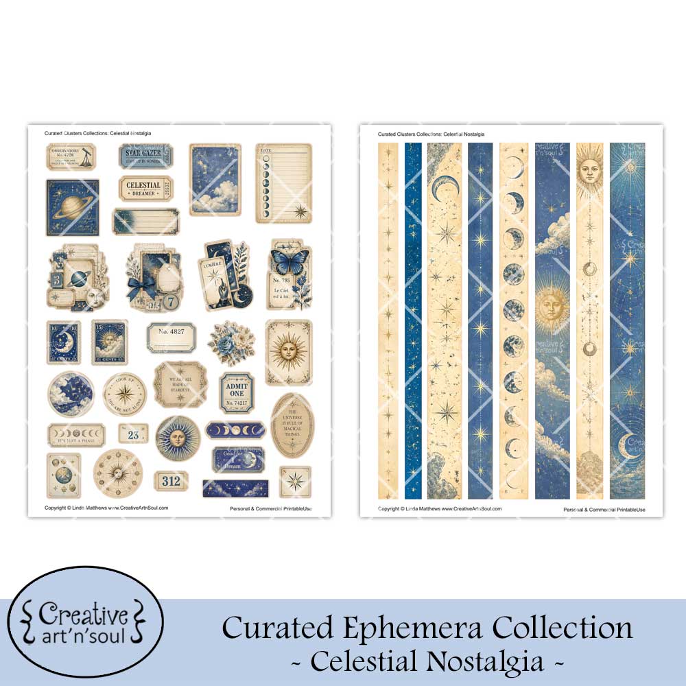 Printable Junk Journal Cluster Embellishments Printable Junk Journal Cluster Embellishments