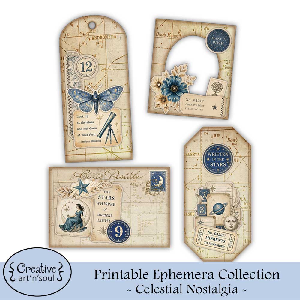 Printable Junk Journal Cluster Embellishments Printable Junk Journal Cluster Embellishments