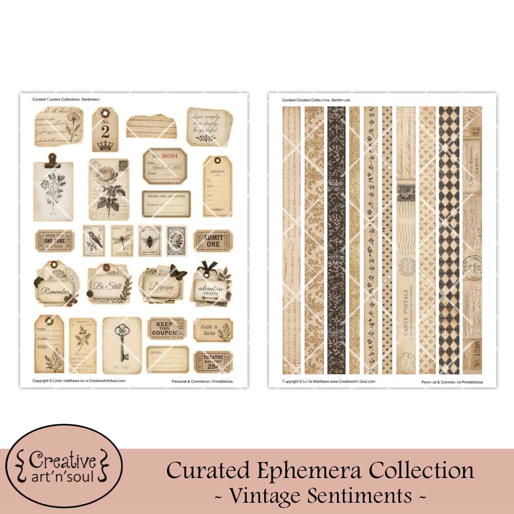 Printable Junk Journal Cluster Embellishments Printable Junk Journal Cluster Embellishments
