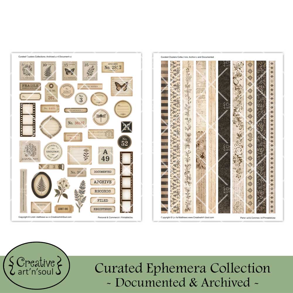 Printable Junk Journal Cluster Embellishments Printable Junk Journal Cluster Embellishments