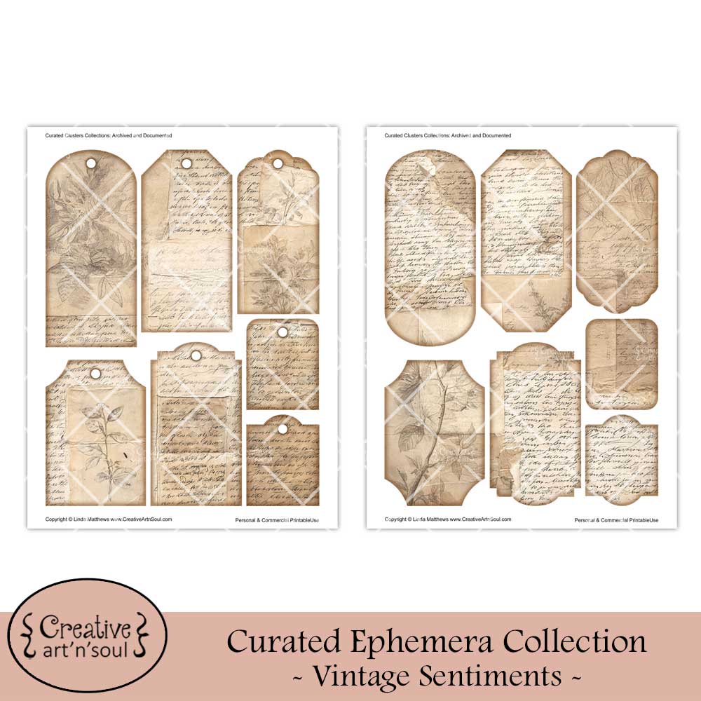 Printable Junk Journal Cluster Embellishments Printable Junk Journal Cluster Embellishments