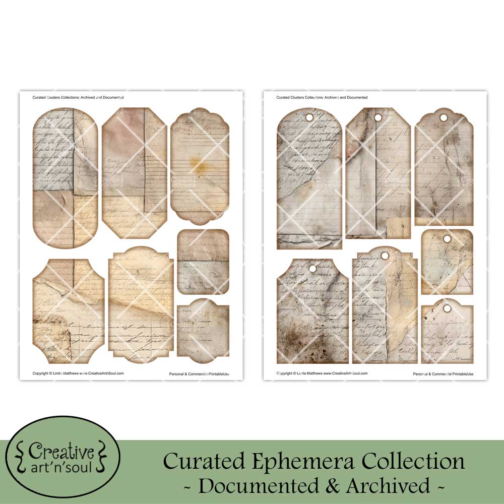 Printable Junk Journal Cluster Embellishments Printable Junk Journal Cluster Embellishments