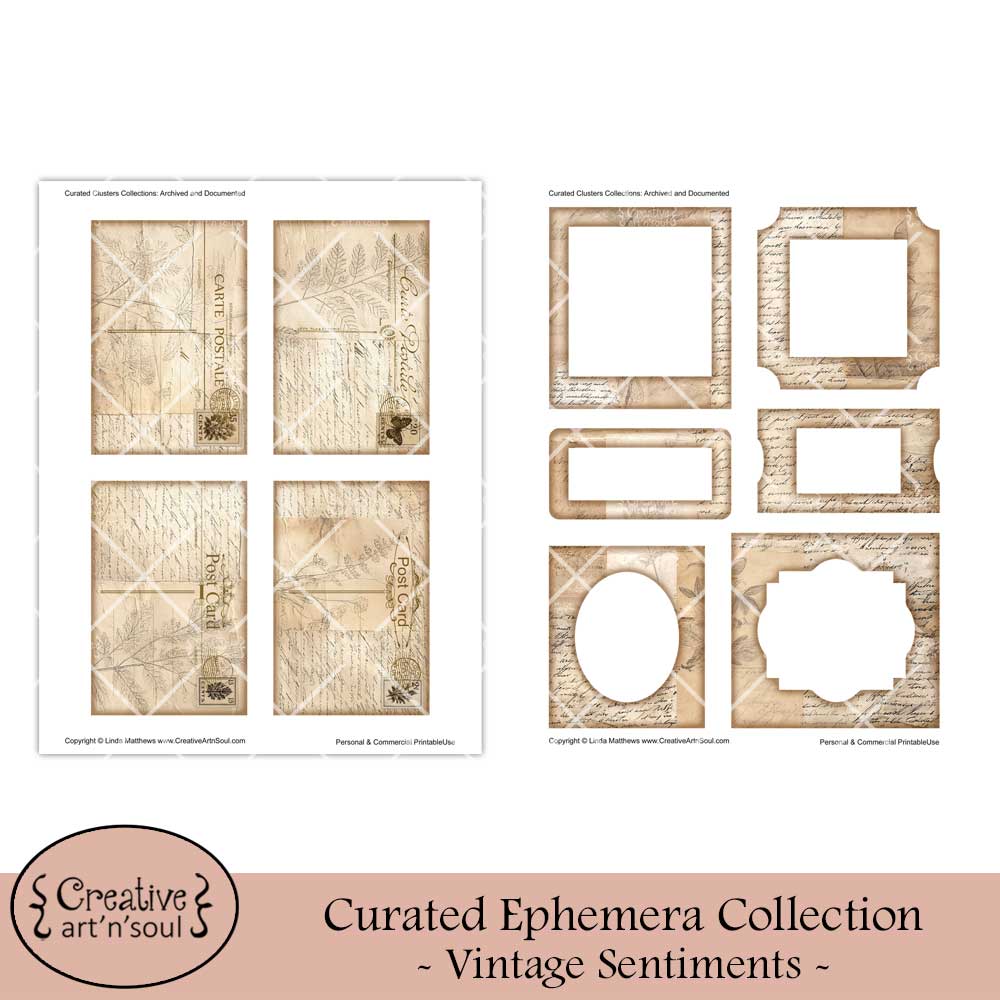 Printable Junk Journal Cluster Embellishments Printable Junk Journal Cluster Embellishments