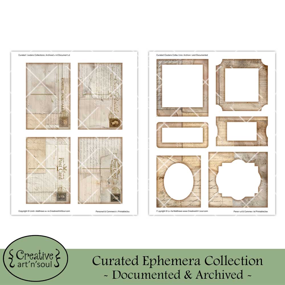 Printable Junk Journal Cluster Embellishments Printable Junk Journal Cluster Embellishments