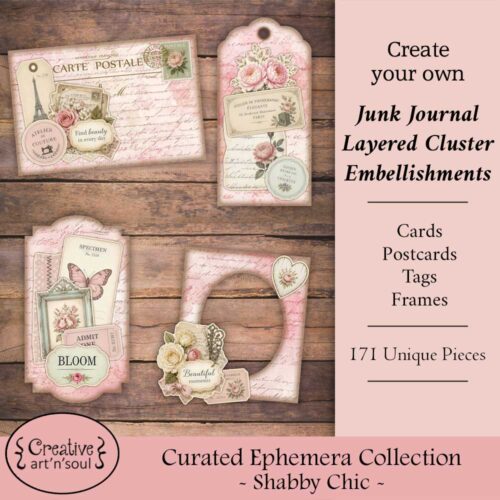 Printable Junk Journal Cluster Embellishments