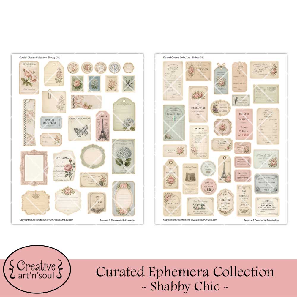Printable Junk Journal Cluster Embellishments Printable Junk Journal Cluster Embellishments