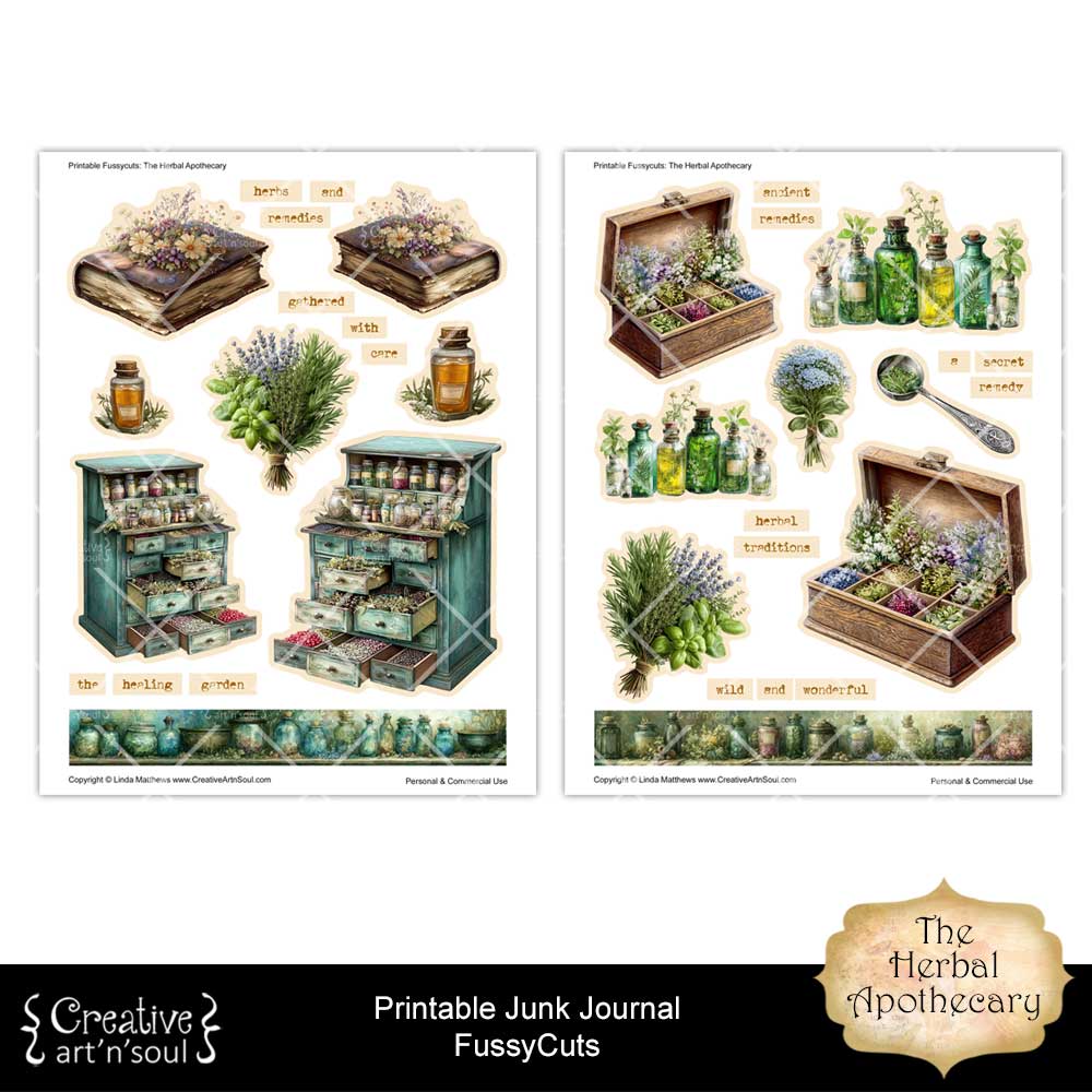 Printable Junk Journal Fussycuts and Stickers Printable Junk Journal Fussycuts and Stickers