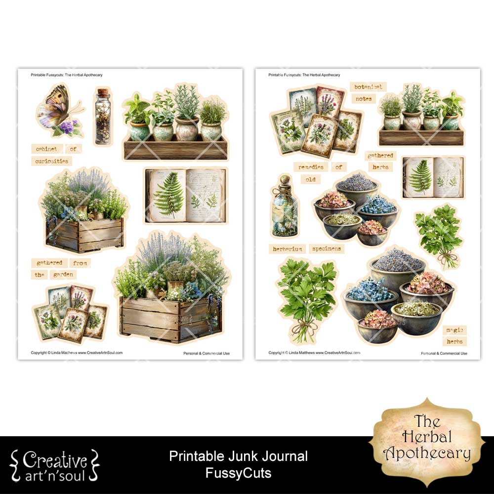 Printable Junk Journal Fussycuts and Stickers Printable Junk Journal Fussycuts and Stickers