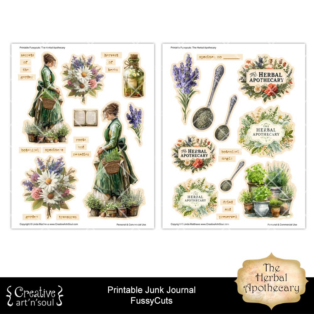 Printable Junk Journal Fussycuts and Stickers Printable Junk Journal Fussycuts and Stickers