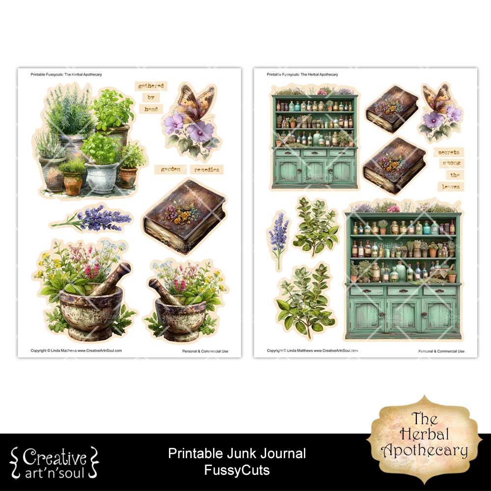Printable Junk Journal Fussycuts and Stickers Printable Junk Journal Fussycuts and Stickers