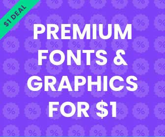 Premium fonts and graphics for just $1